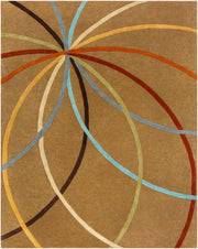 Forum Aqua/Wheat Handmade Rug - 10' x 14'