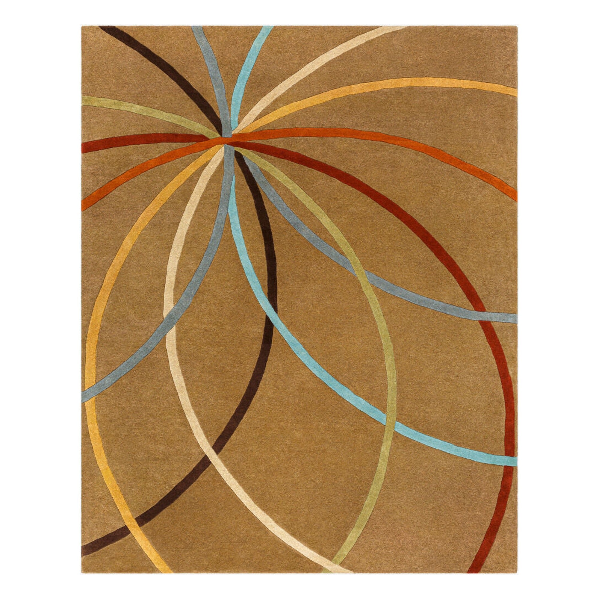 Forum Aqua/Wheat Handmade Rug - 10' x 14'