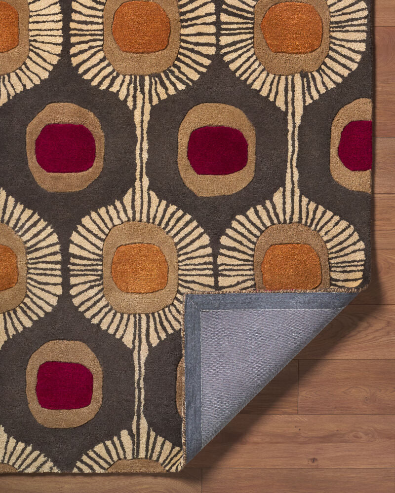 Forum Brown/Tan Handmade Rug - fold