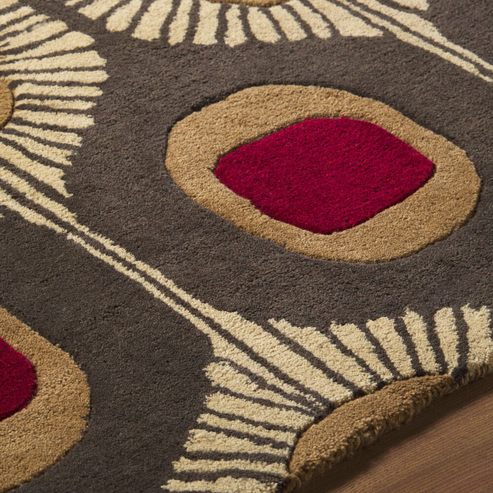 Forum Brown/Tan Handmade Rug - texture