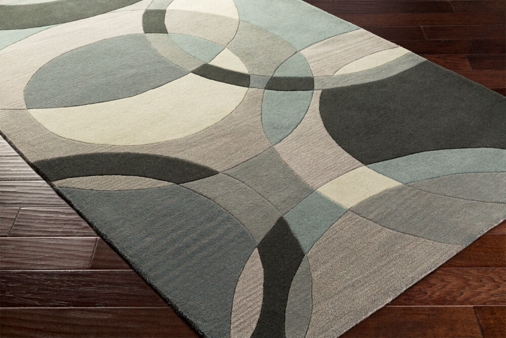 Forum Black/Taupe Handmade Rug FM-7193 - corner