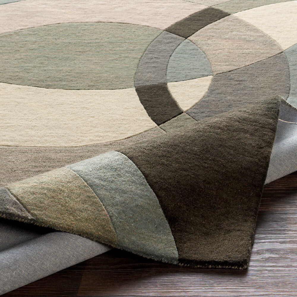 Forum Black/Taupe Handmade Rug FM-7193 - fold