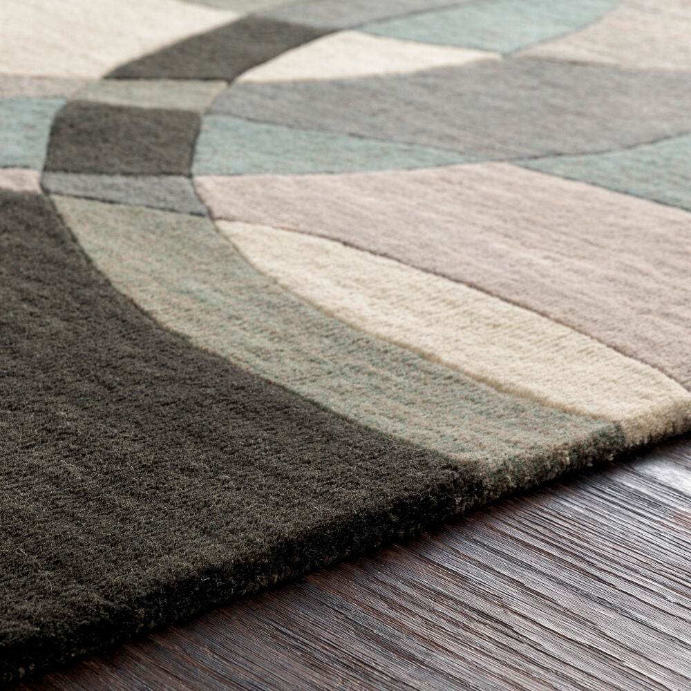 Forum Black/Taupe Handmade Rug FM-7193 - texture