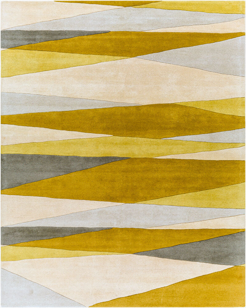 Forum Gray/Yellow Handmade Rug - 10' x 14'