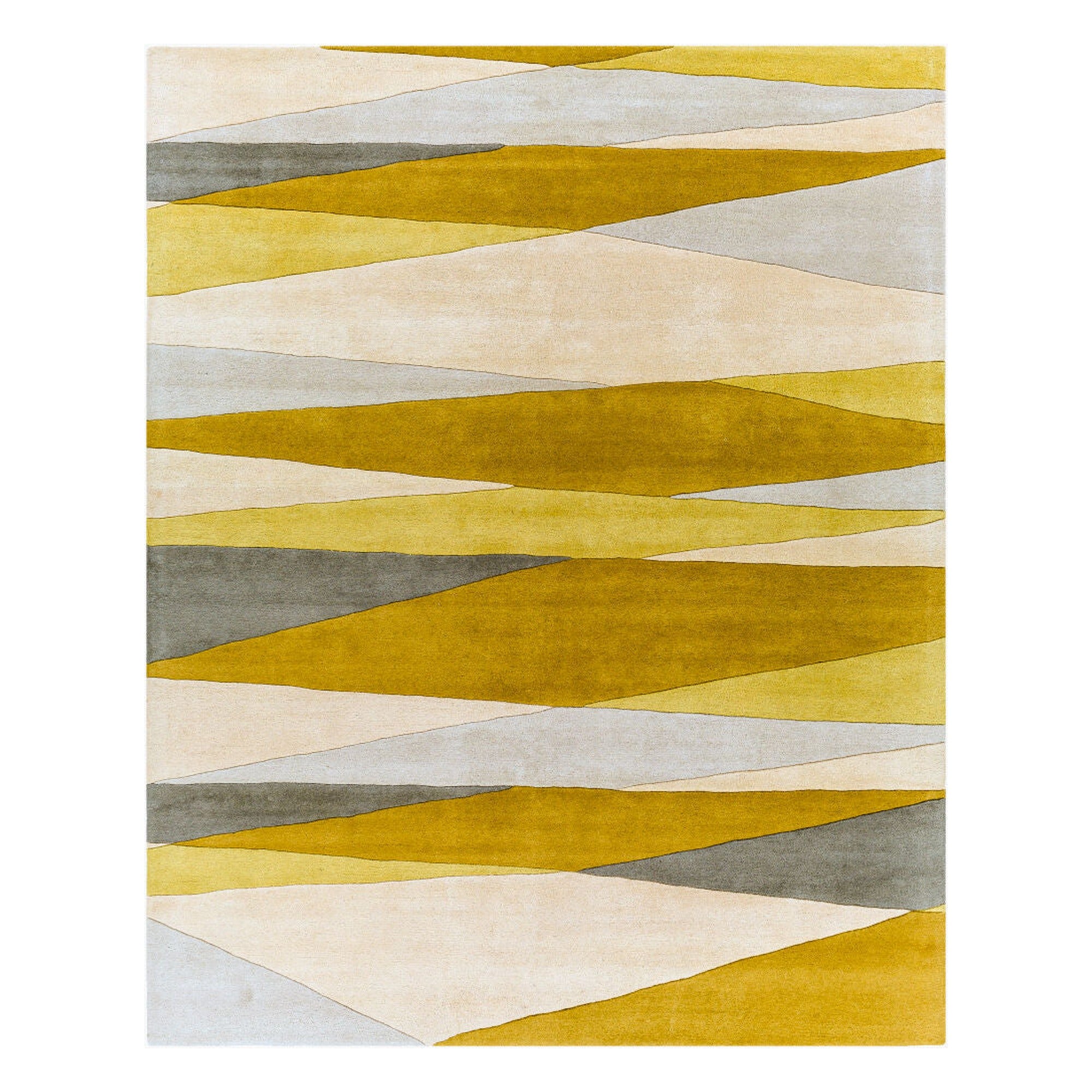 Forum Gray/Yellow Handmade Rug - 10' x 14'
