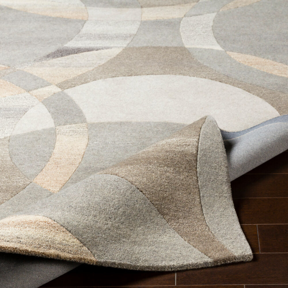 Forum Black/Taupe Handmade Rug FM-7210 - fold