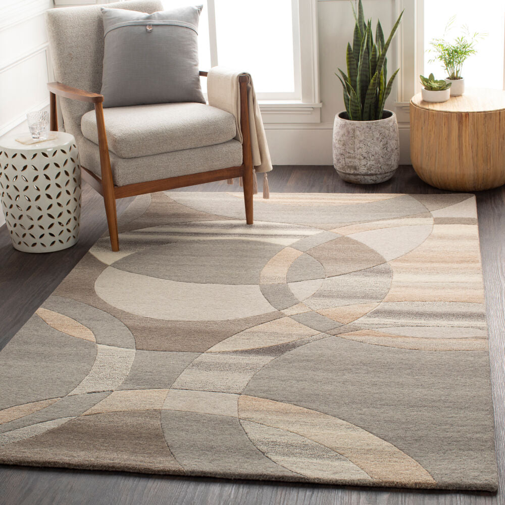Forum Black/Taupe Handmade Rug FM-7210 - roomscene