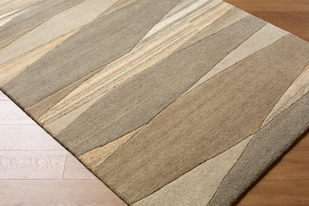 Forum Black/Taupe Handmade Rug FM-7211 - corner