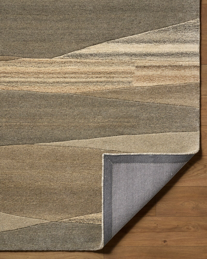 Forum Black/Taupe Handmade Rug FM-7211 - fold