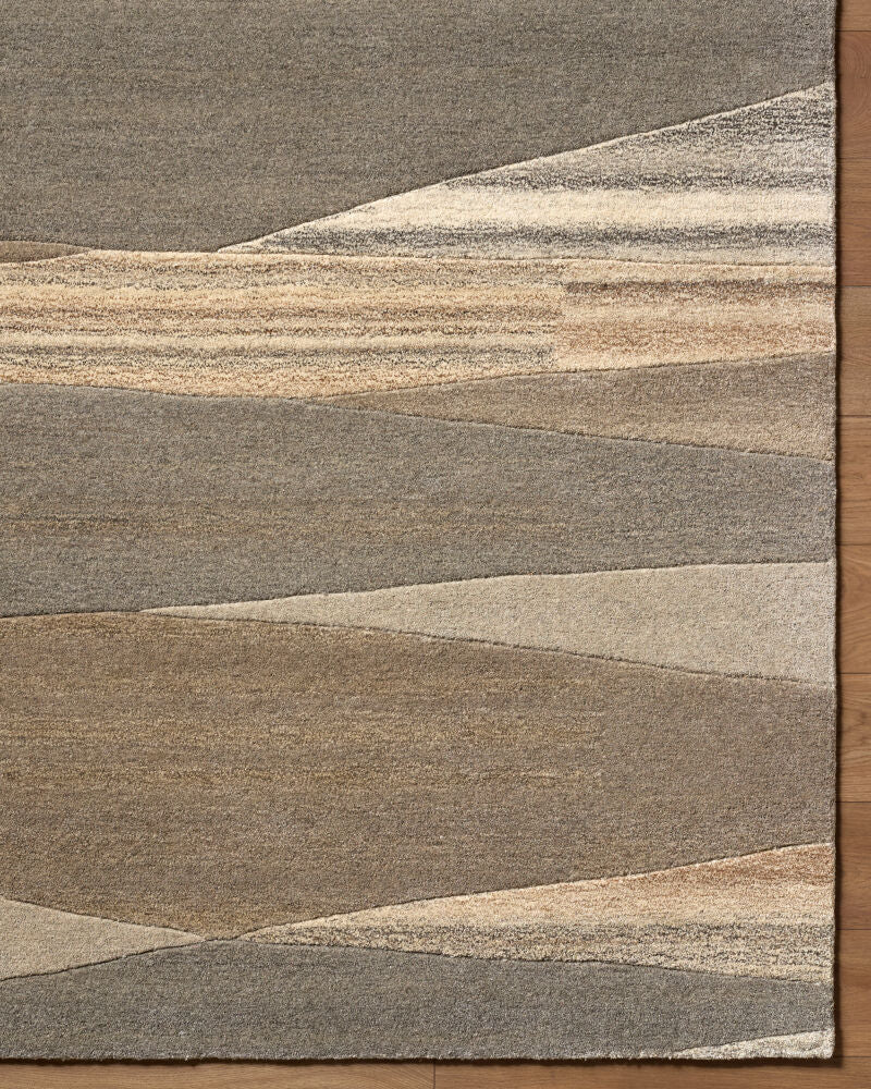 Forum Black/Taupe Handmade Rug FM-7211 - overhead