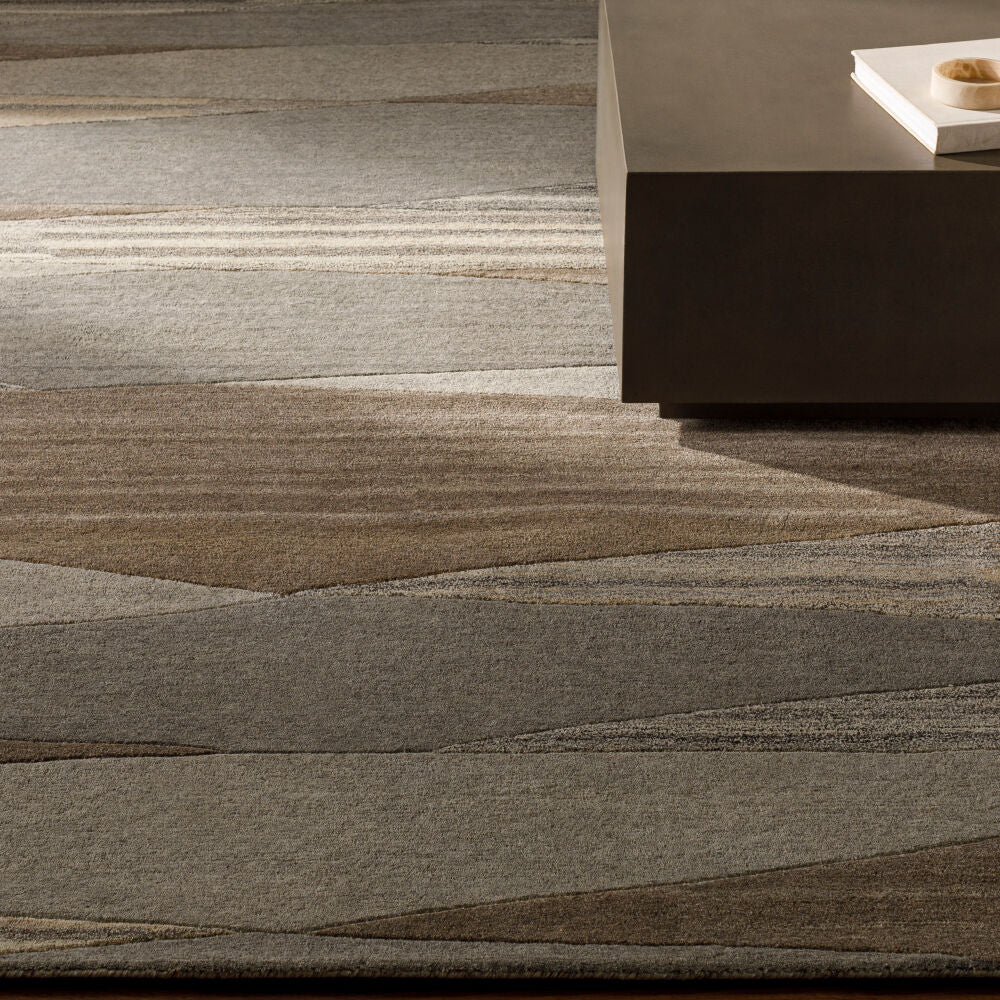 Forum Black/Taupe Handmade Rug FM-7211 - styleshot