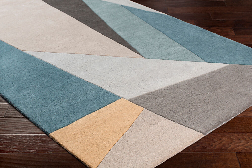 Forum Charcoal/Taupe Handmade Rug FM-7223 - corner