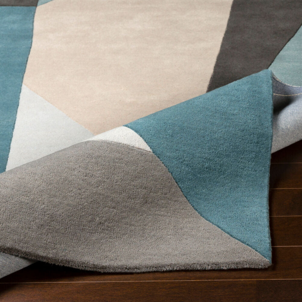 Forum Charcoal/Taupe Handmade Rug FM-7223 - fold