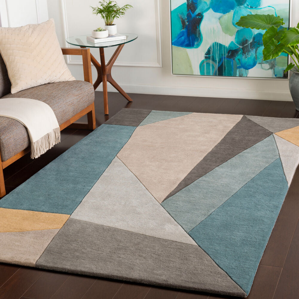 Forum Charcoal/Taupe Handmade Rug FM-7223 - roomscene