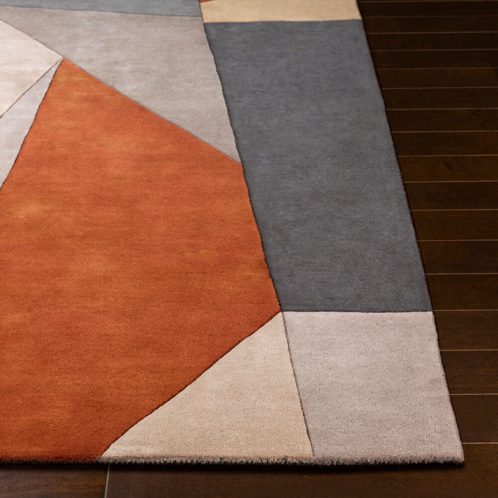 Forum Charcoal/Taupe Handmade Rug FM-7224 - front