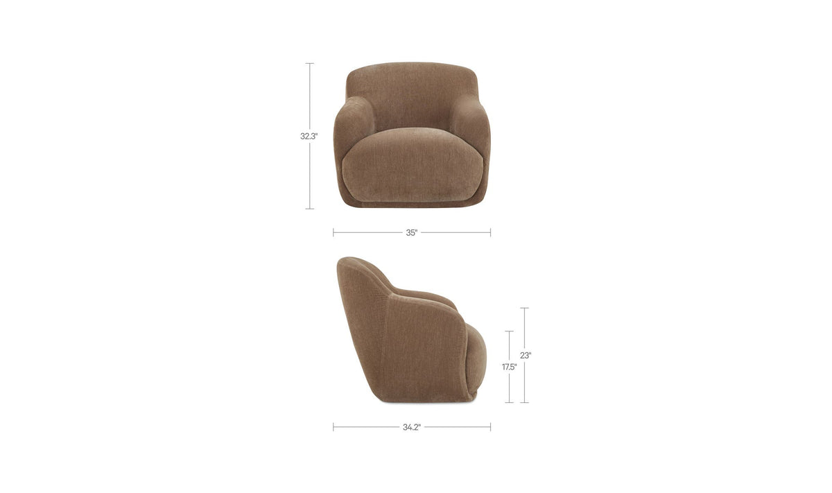 Stevie Lounge Chair Camel by Moe's Home Collection - view 10