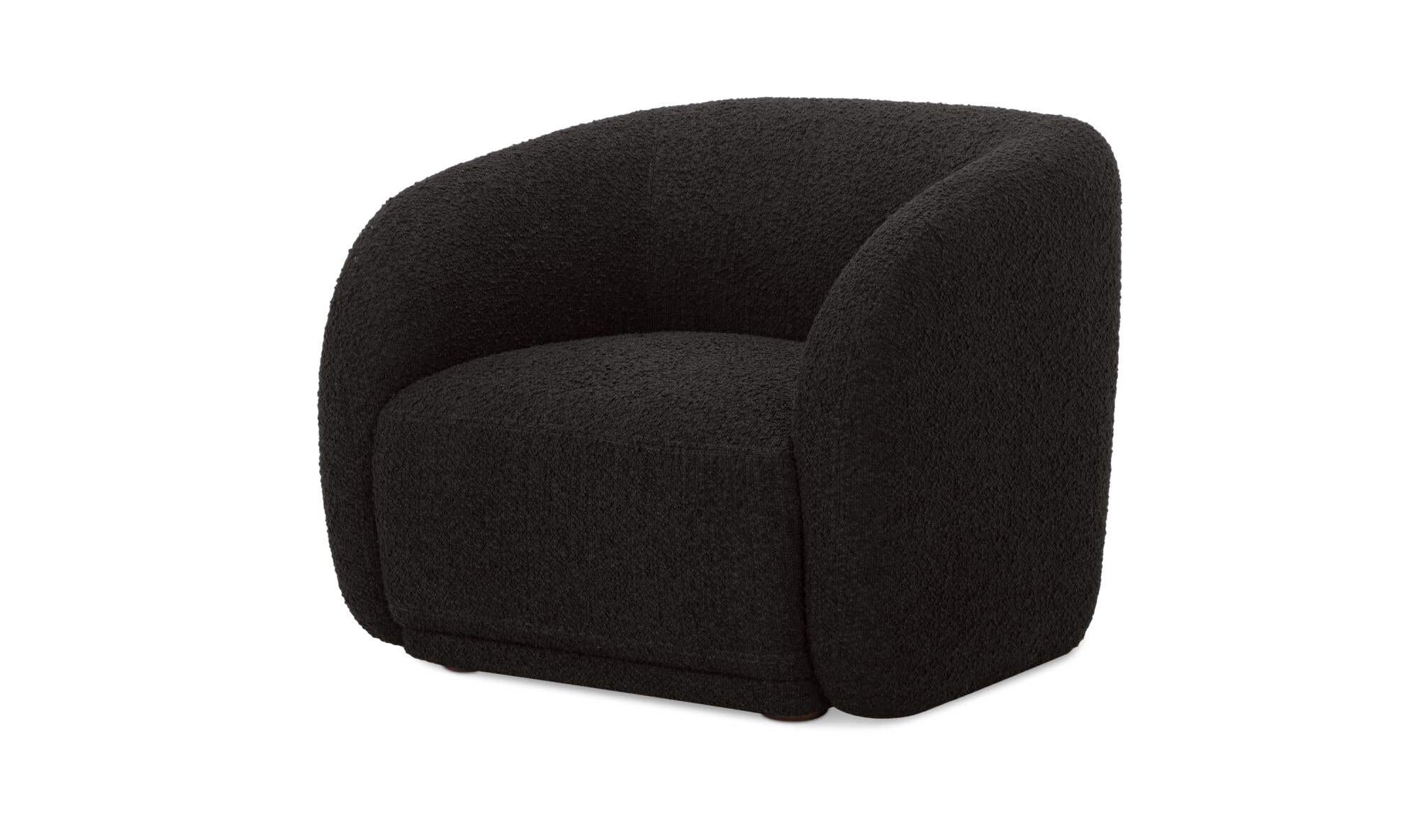 Faye Accent Chair Black Boucle by Moe's Home Collection - view 4