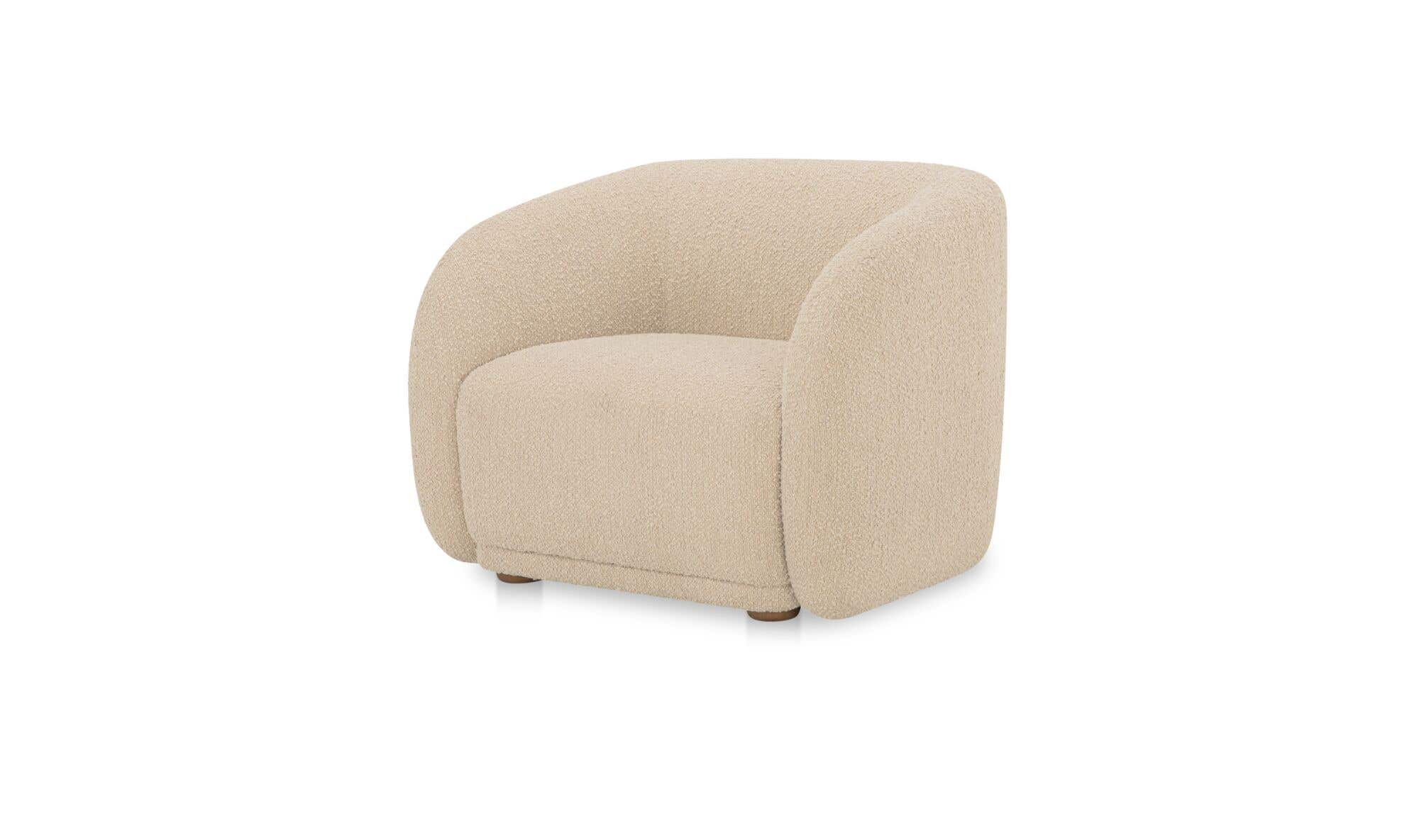 Faye Accent Chair Beige Boucle by Moe's Home Collection - view 5
