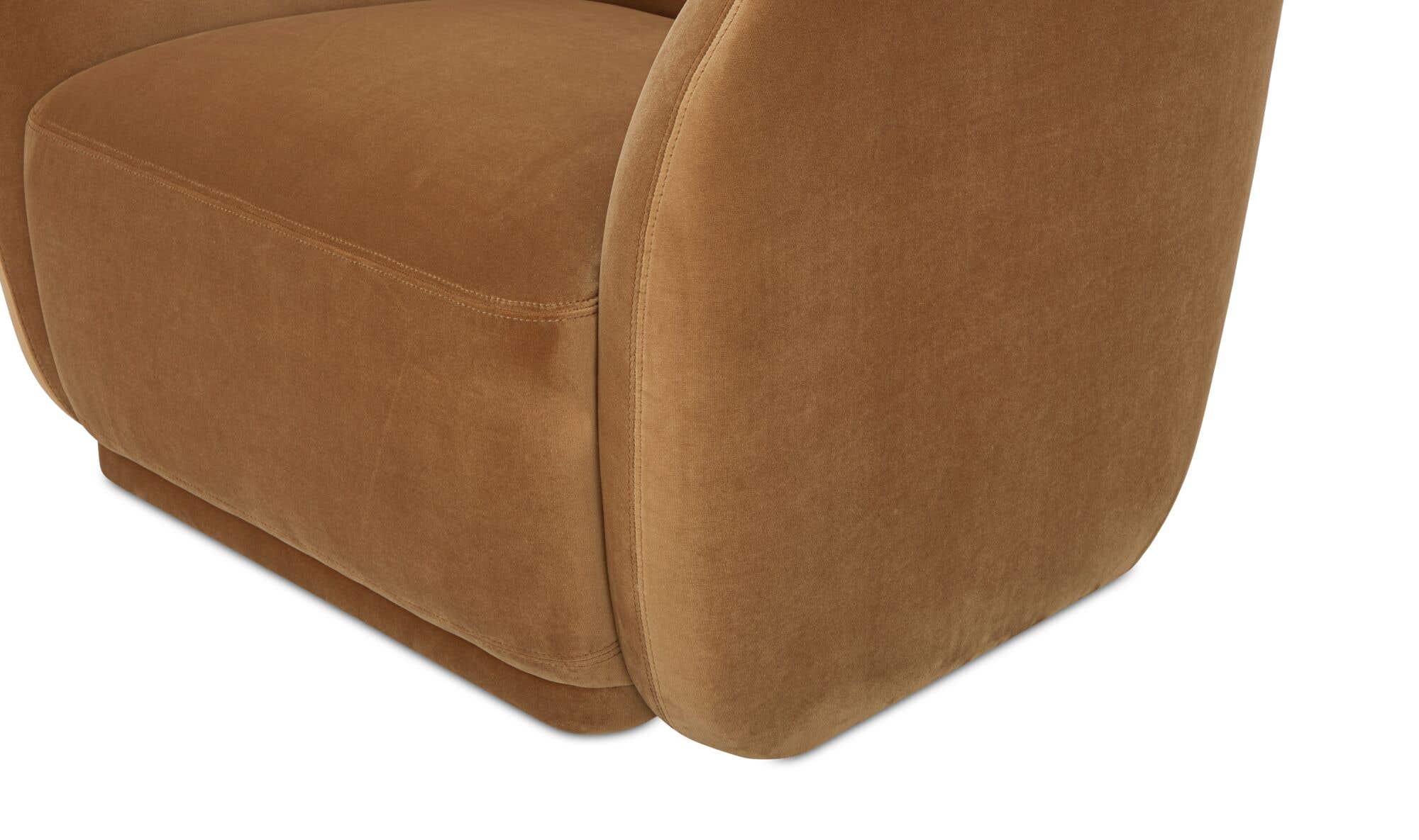 Faye Accent Chair Tan Faux Mohair by Moe's Home Collection - view 9