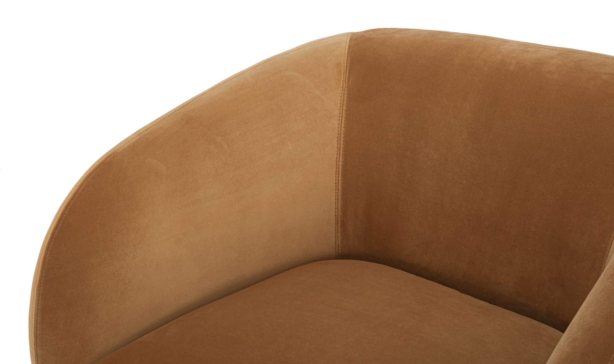 Faye Accent Chair Tan Faux Mohair by Moe's Home Collection - view 10