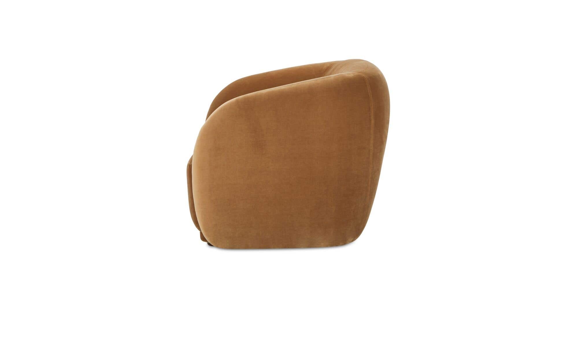 Faye Accent Chair Tan Faux Mohair by Moe's Home Collection - view 7
