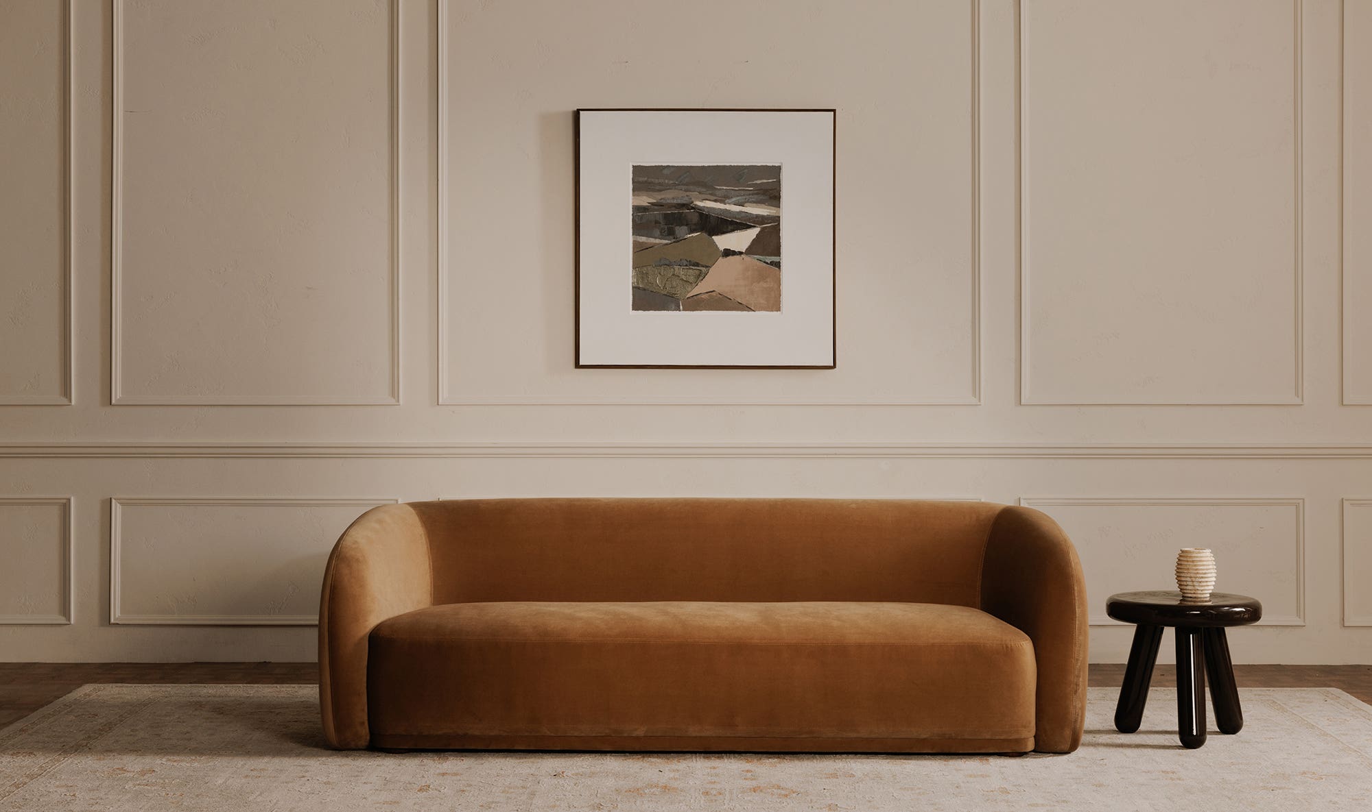 Faye Sofa Tan Faux Mohair by Moe's Home Collection - view 6