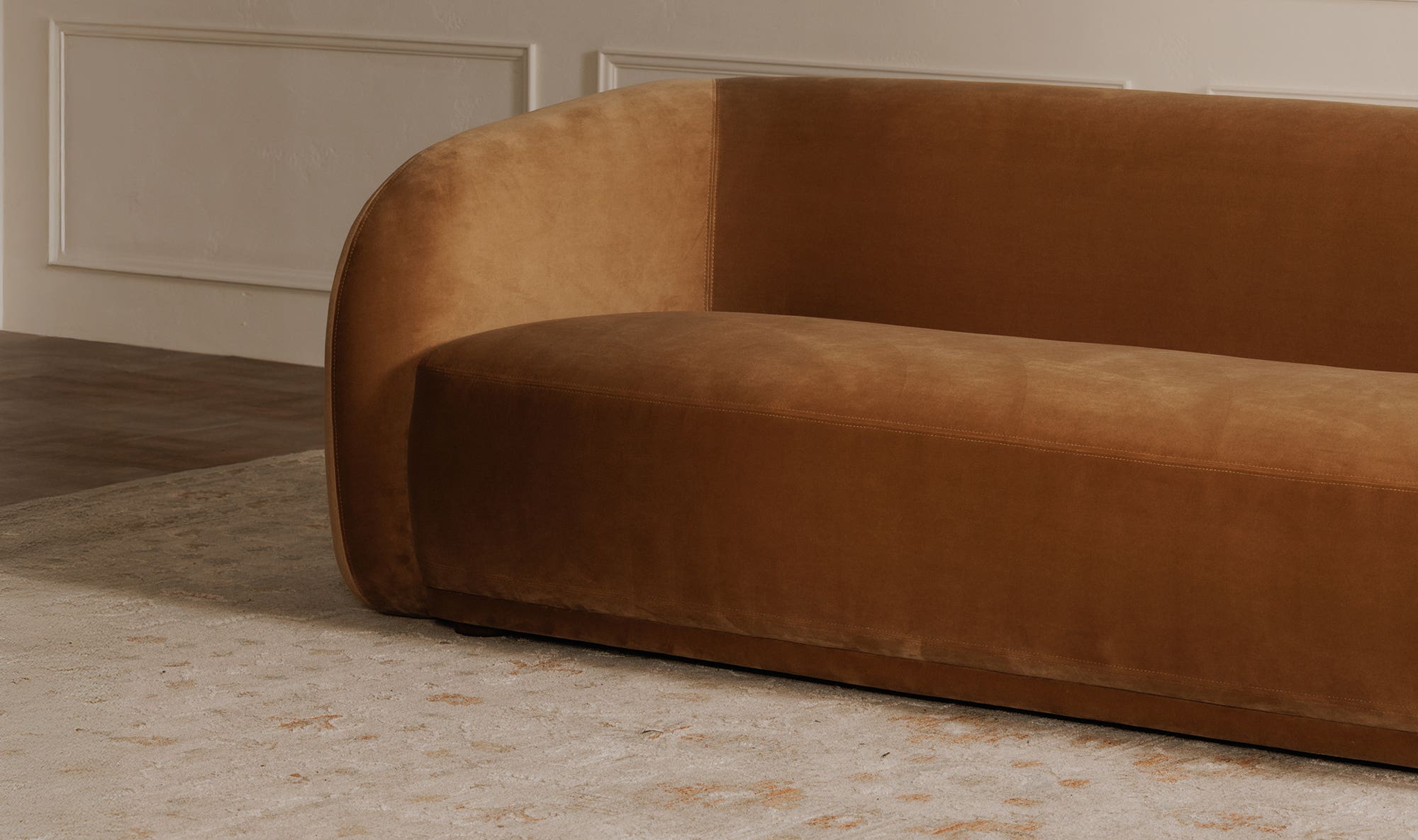 Faye Sofa Tan Faux Mohair by Moe's Home Collection - view 8
