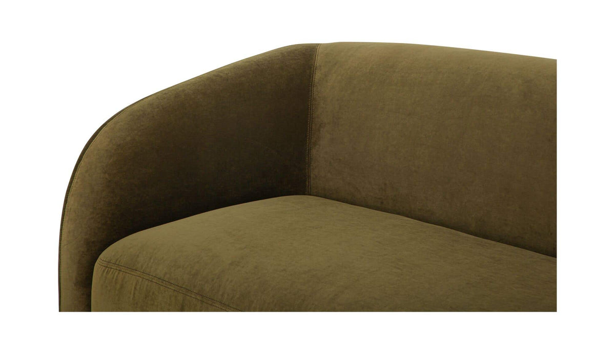 Faye Sectional Dark Green Faux Mohair Right by Moe's Home Collection - view 8