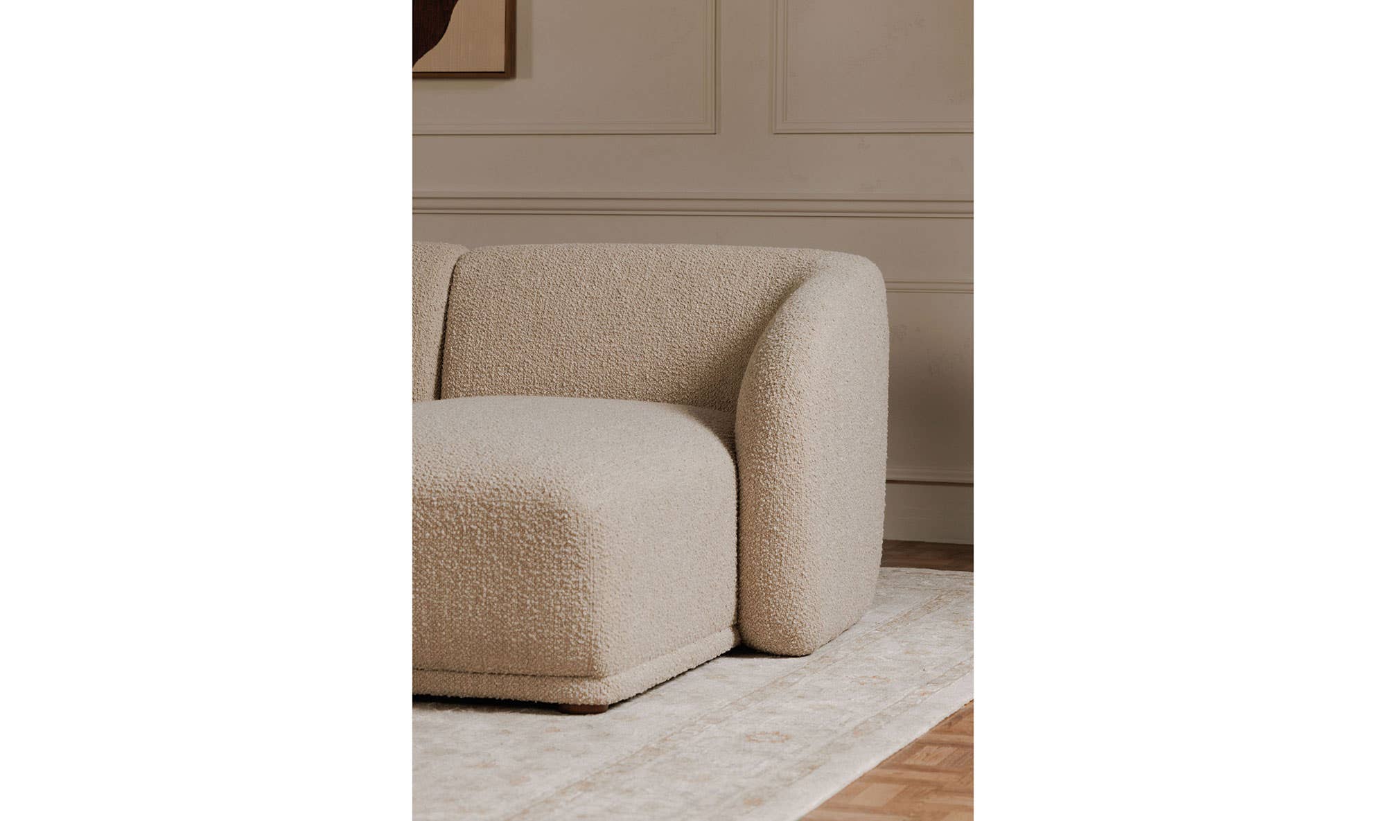 Faye Left Sectional Beige Boucle by Moe's Home Collection - view 9