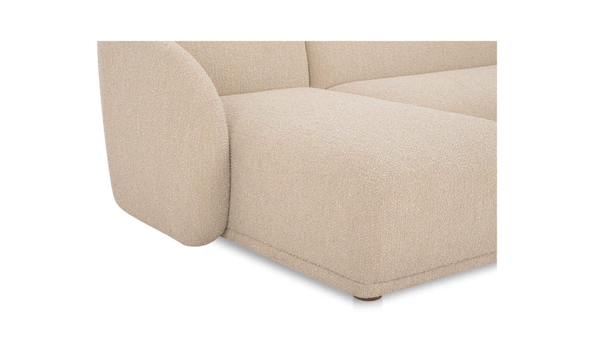 Faye Left Sectional Beige Boucle by Moe's Home Collection - view 13