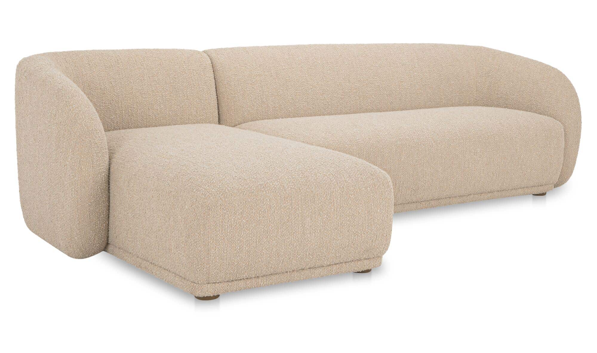 Faye Left Sectional Beige Boucle by Moe's Home Collection - view 10