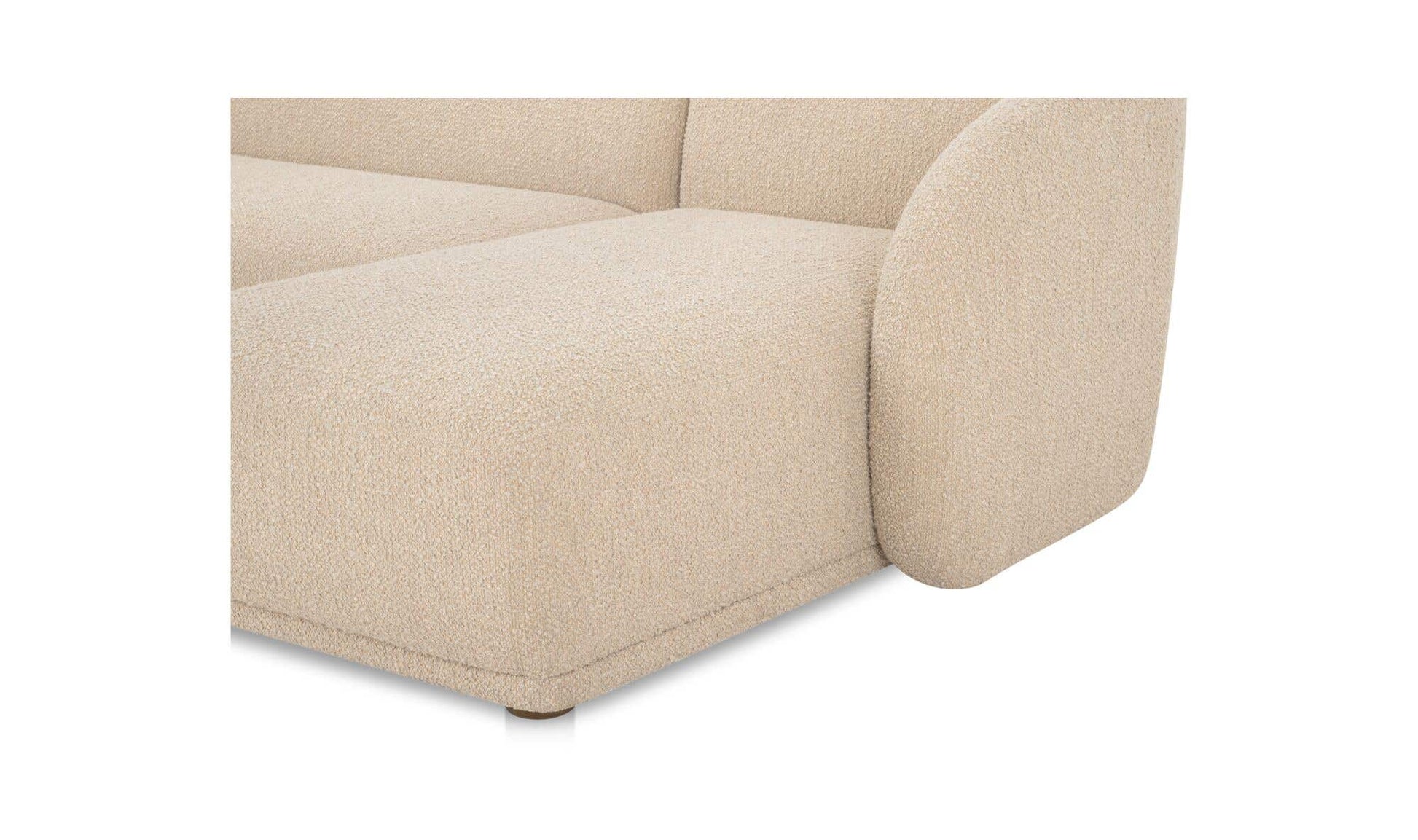 Faye Right Sectional Beige Boucle by Moe's Home Collection - view 13