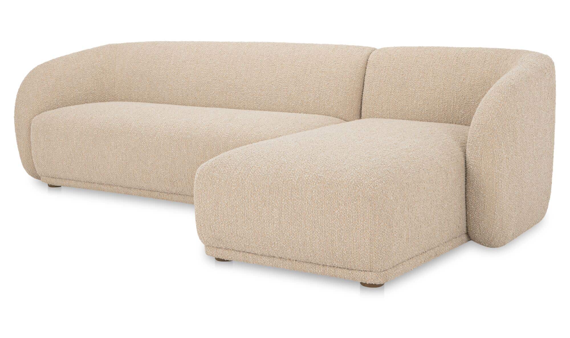 Faye Right Sectional Beige Boucle by Moe's Home Collection - view 10
