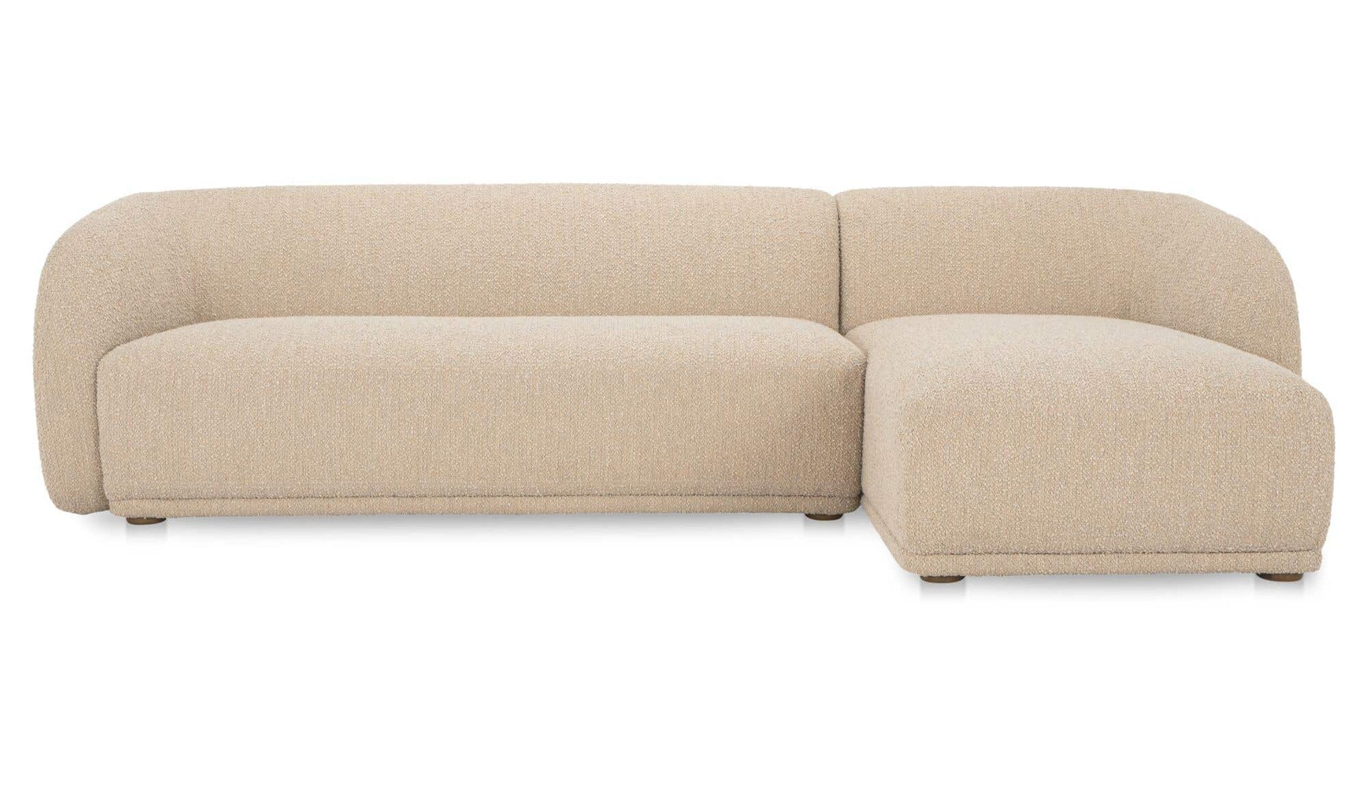 Faye Right Sectional Beige Boucle by Moe's Home Collection - view 6