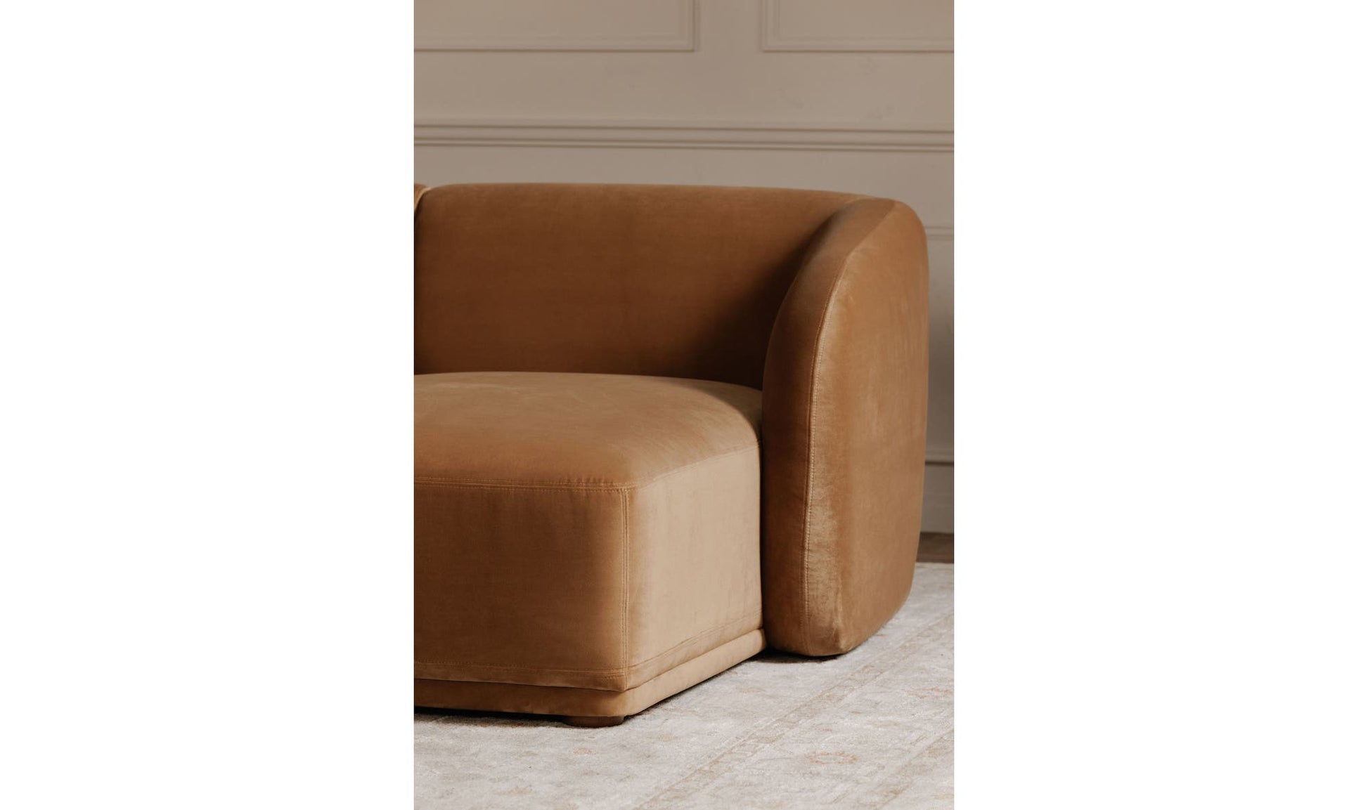 Faye Left Sectional Tan Faux Mohair by Moe's Home Collection - view 9