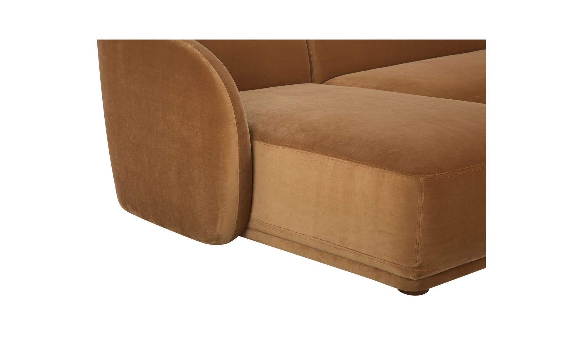 Faye Left Sectional Tan Faux Mohair by Moe's Home Collection - view 13