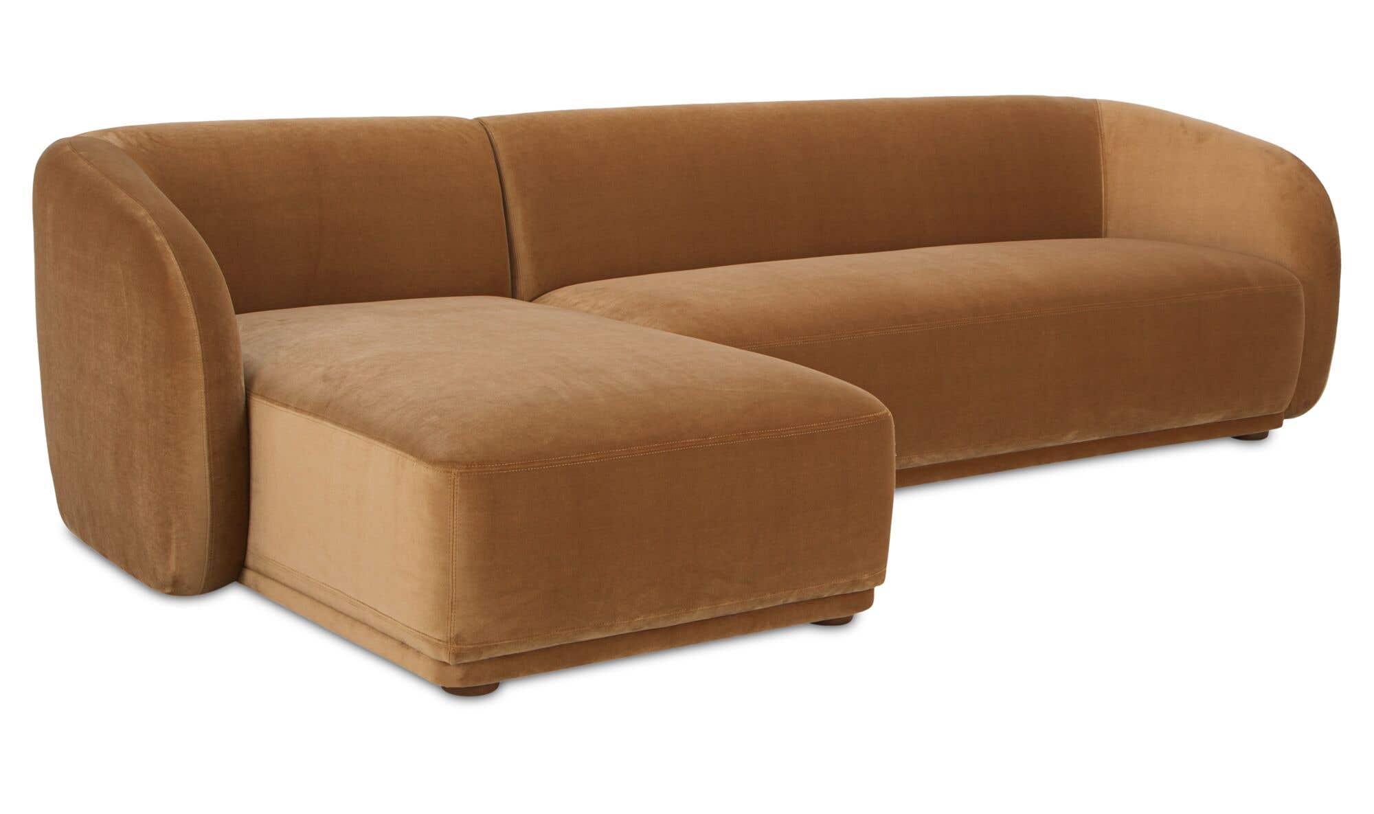 Faye Left Sectional Tan Faux Mohair by Moe's Home Collection - view 10
