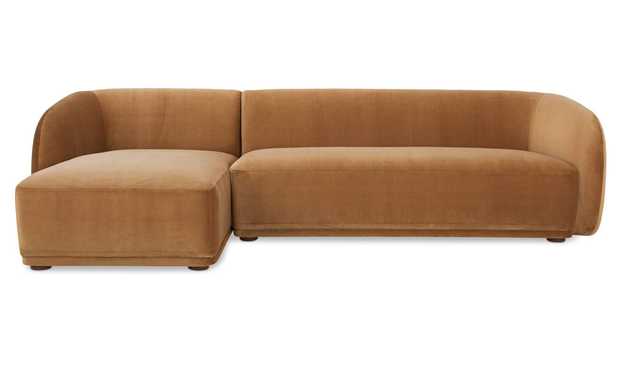 Faye Left Sectional Tan Faux Mohair by Moe's Home Collection - view 6