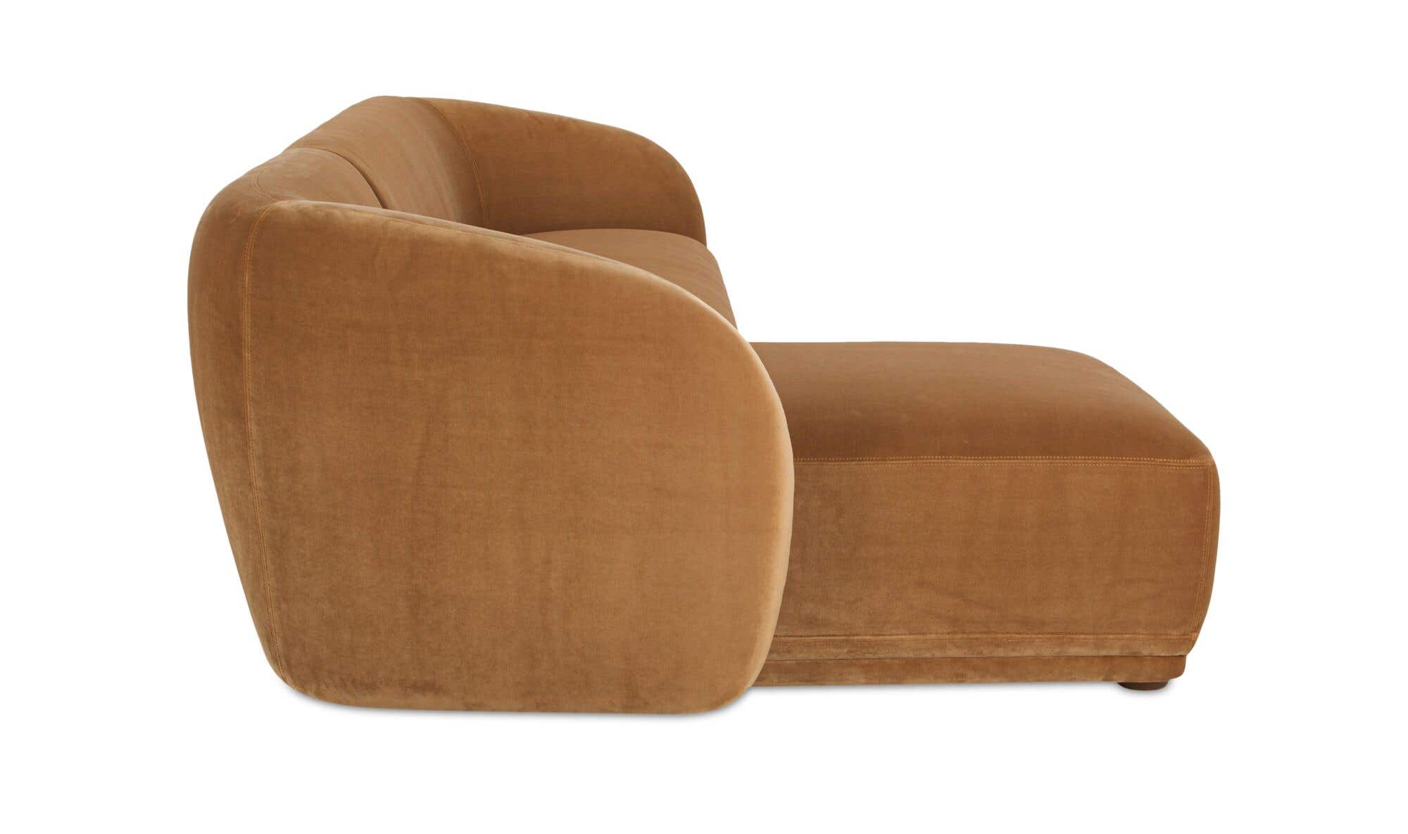 Faye Left Sectional Tan Faux Mohair by Moe's Home Collection - view 11