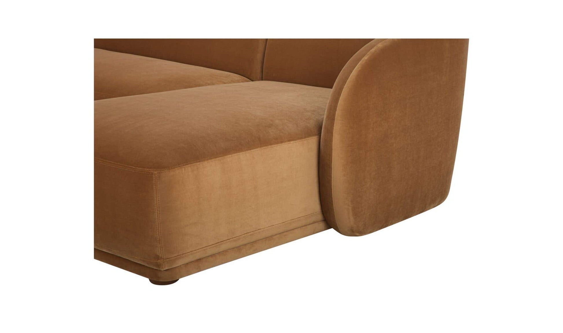 Faye Right Sectional Tan Faux Mohair by Moe's Home Collection - view 13