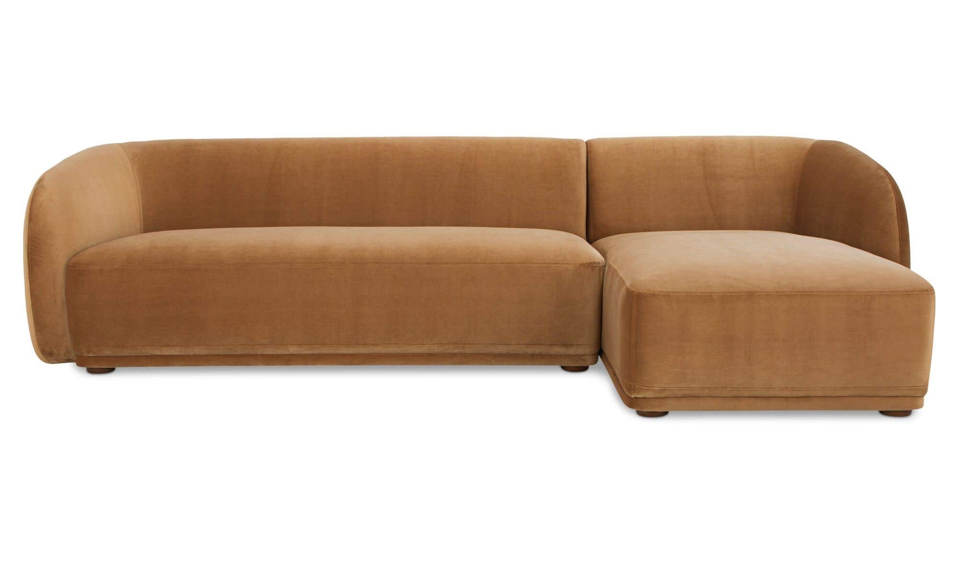 Faye Right Sectional Tan Faux Mohair by Moe's Home Collection - view 6