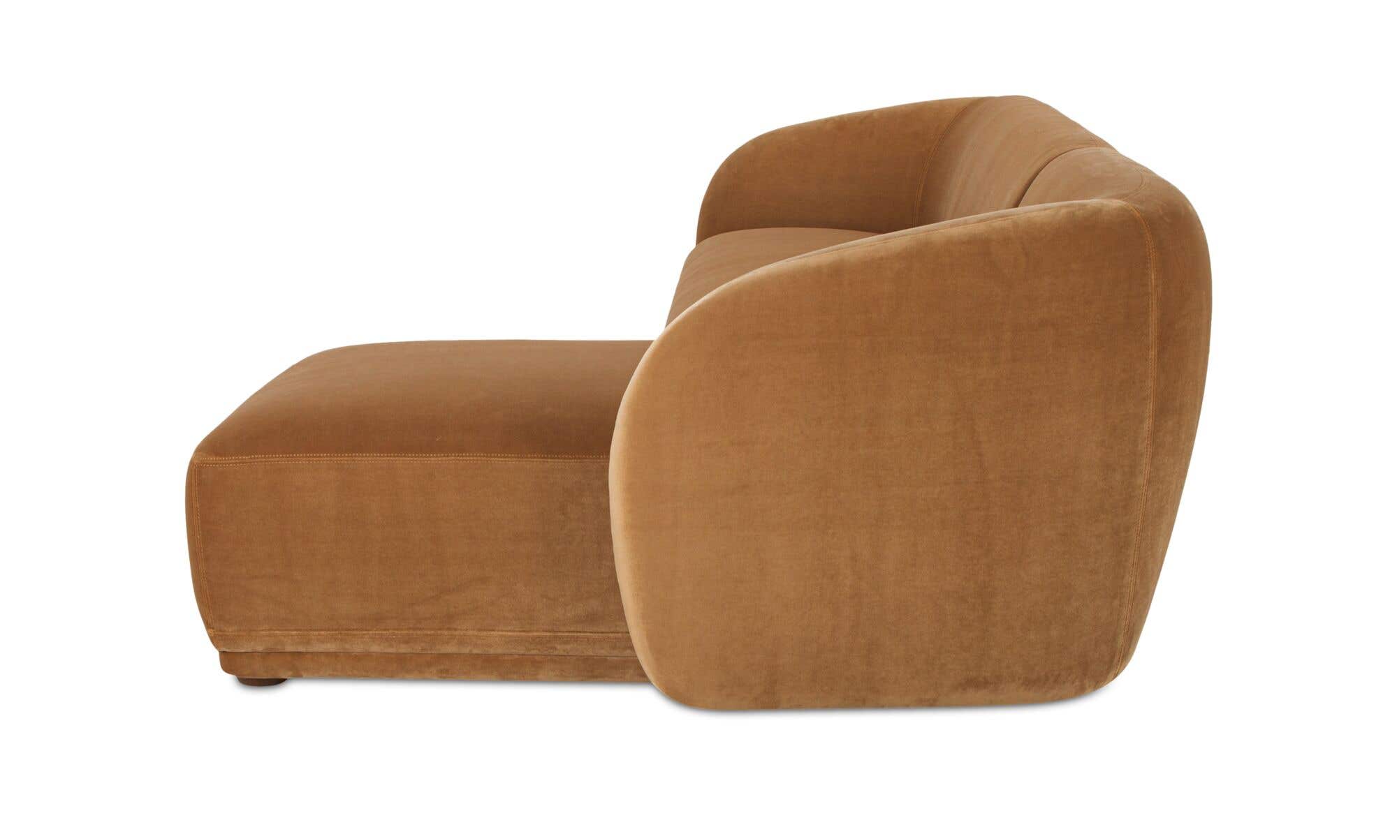 Faye Right Sectional Tan Faux Mohair by Moe's Home Collection - view 11