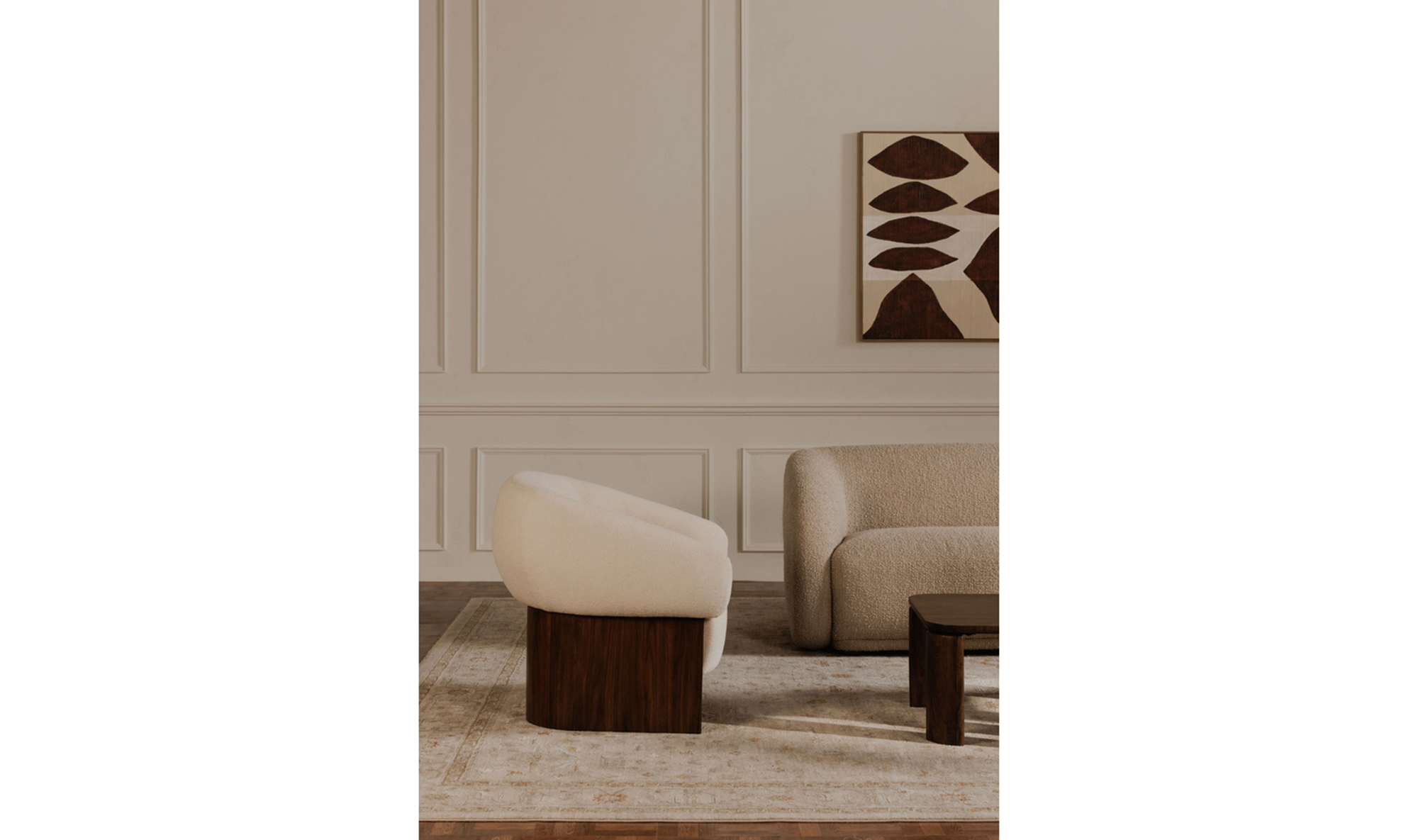 Otto Accent Chair Flecked Cream by Moe's Home Collection - view 8