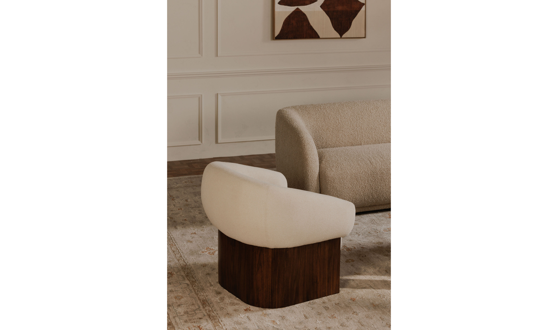Otto Accent Chair Flecked Cream by Moe's Home Collection - view 9