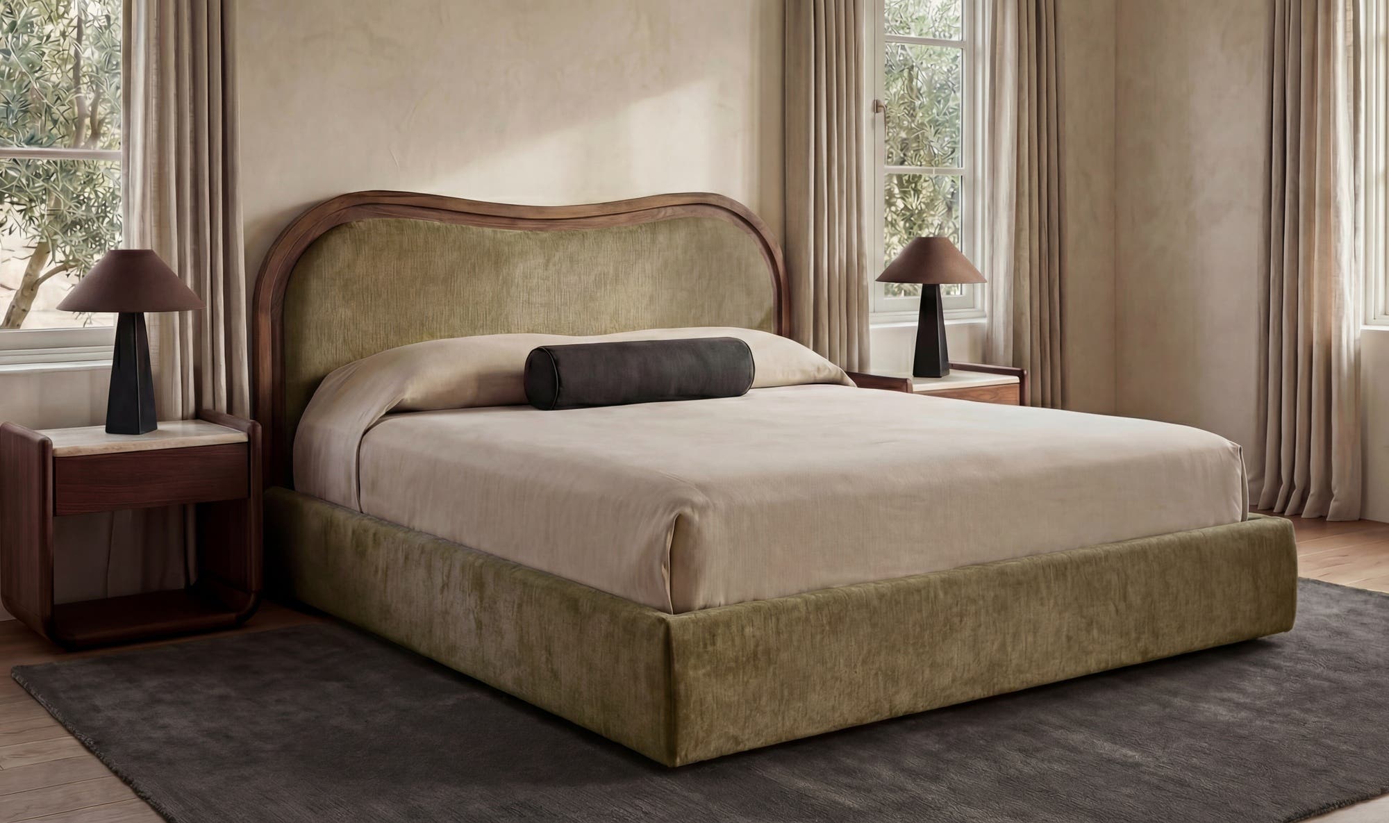 Camilla Queen Bed Green by Moe's Home Collection - view 4