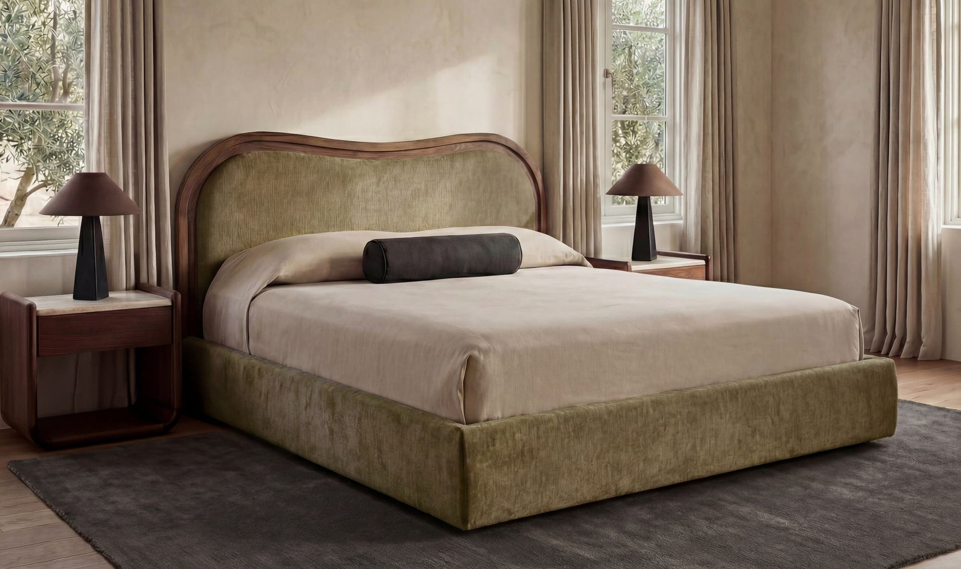 Camilla King Bed Green by Moe's Home Collection - view 4