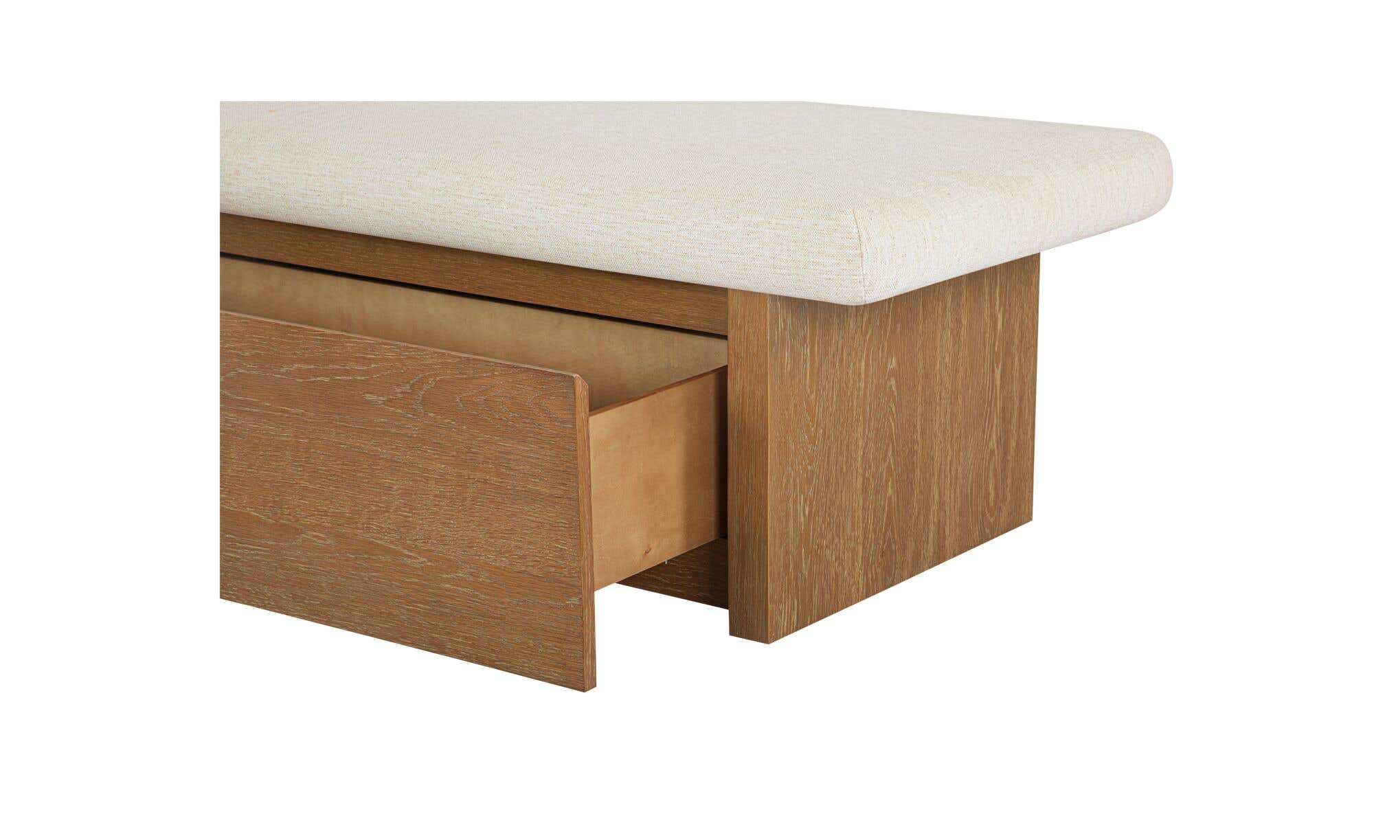 Gemma Storage Bench Oat by Moe's Home Collection - view 14