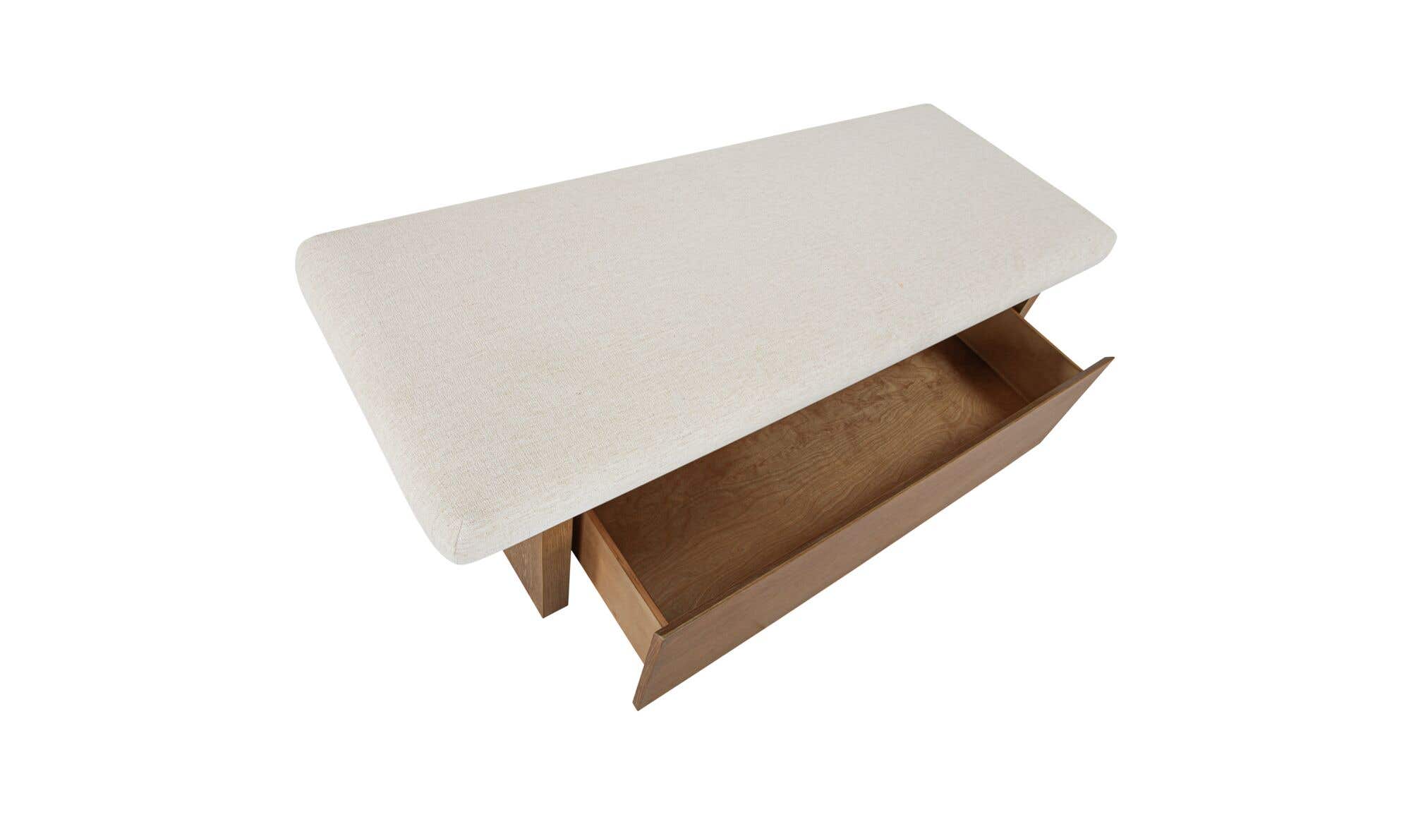 Gemma Storage Bench Oat by Moe's Home Collection - view 6