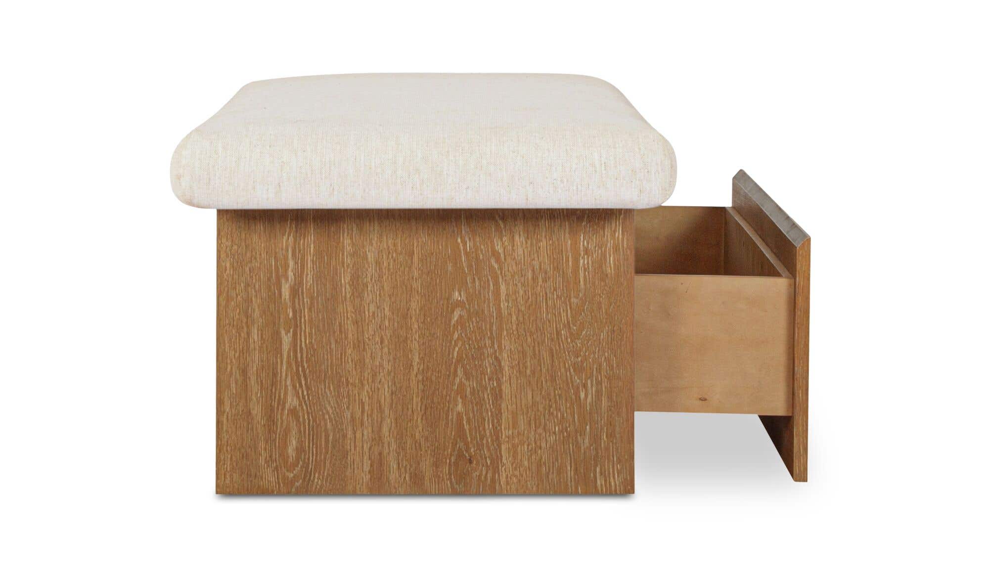 Gemma Storage Bench Oat by Moe's Home Collection - view 8