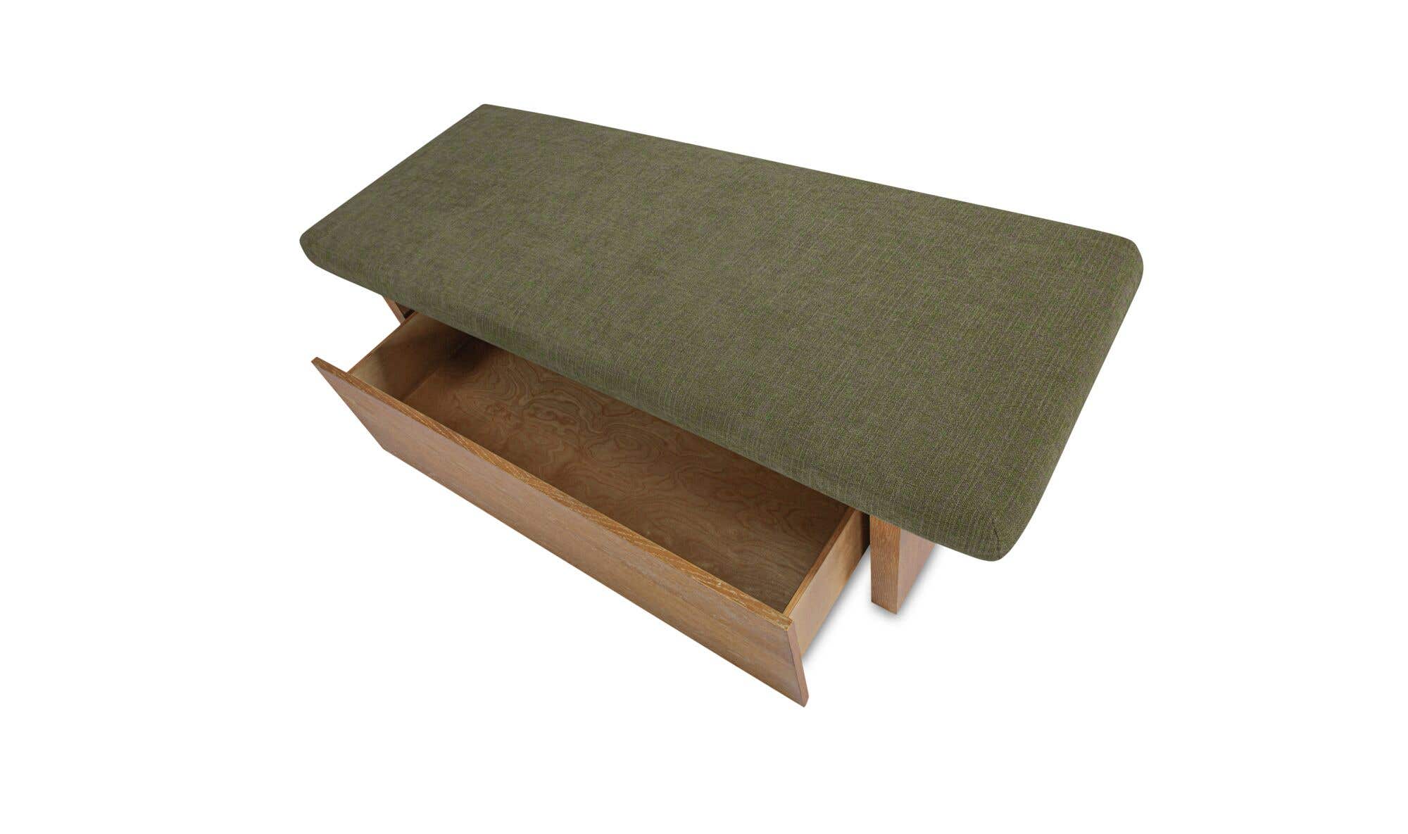 Gemma Storage Bench Dark Green by Moe's Home Collection - view 13